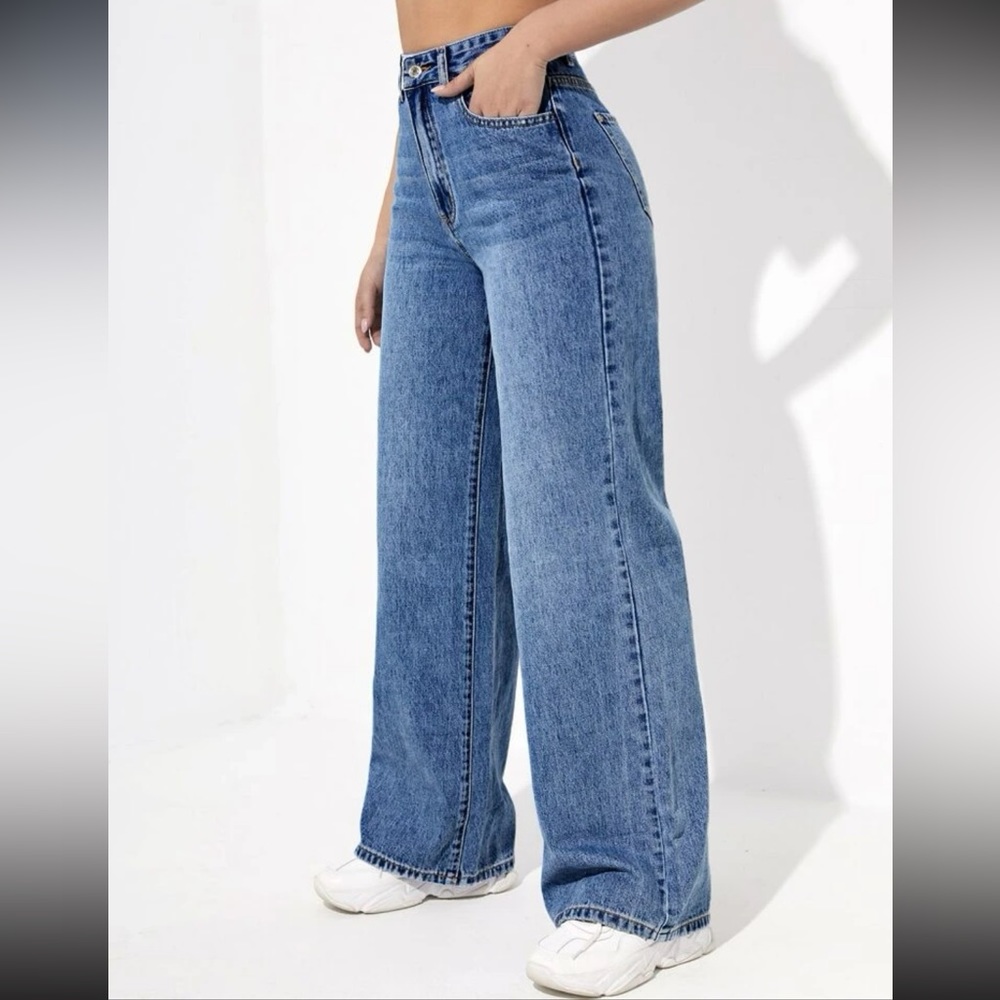 High waist Wide Leg Jeans (XS)